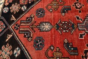 Semi Antique Red Tribal 4X7 Hamedan Persian Rug