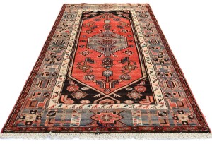Semi Antique Red Tribal 4X7 Hamedan Persian Rug