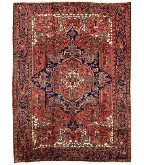 Vintage Traditional Floral 8X11 Heriz Persian Rug