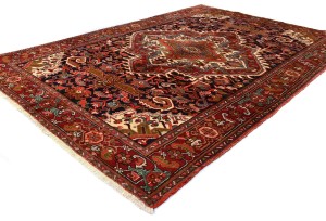 Vintage Traditional Geometric 7X10 Heriz Persian Rug