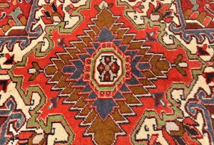 Vintage Traditional Geometric 7X10 Heriz Persian Rug