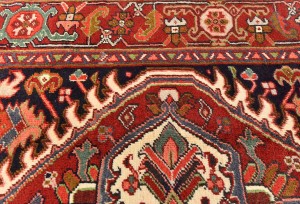 Vintage Traditional Geometric 7X10 Heriz Persian Rug