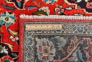 Vintage Red Traditional 3'7X7'0 Kashan Persian Rug