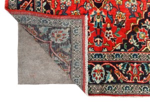 Vintage Red Traditional 3'7X7'0 Kashan Persian Rug