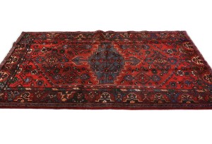 Vintage Red Tribal 4X7 Hamedan Persian Rug