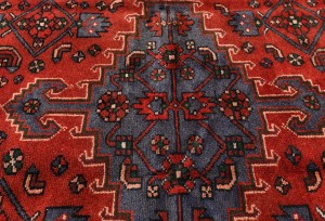 Vintage Red Tribal 4X7 Hamedan Persian Rug