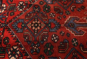 Vintage Red Tribal 4X7 Hamedan Persian Rug
