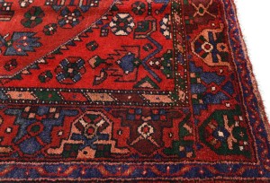 Vintage Red Tribal 4X7 Hamedan Persian Rug