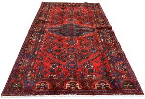 Vintage Red Tribal 4X7 Hamedan Persian Rug
