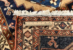 Vintage Purple-navy Tribal 3X18 Meshkin Persian Runner Rug