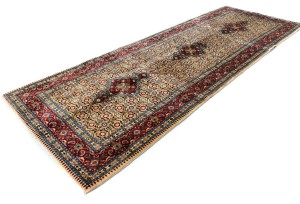 Vintage Cream Floral 3'4X9'6 Mood Persian Runner Rug