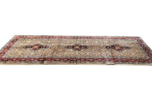 Vintage Cream Floral 3'4X9'6 Mood Persian Runner Rug