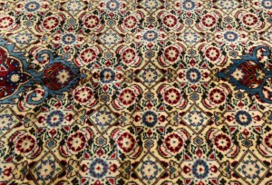 Vintage Cream Floral 3'4X9'6 Mood Persian Runner Rug