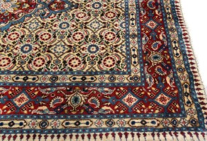 Vintage Cream Floral 3'4X9'6 Mood Persian Runner Rug