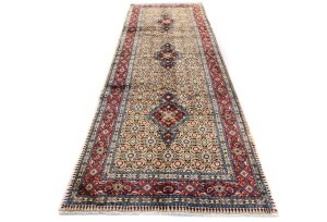 Vintage Cream Floral 3'4X9'6 Mood Persian Runner Rug