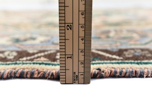 Semi Antique Brown Floral 5X10 Distressed Vintage Oriental Rug
