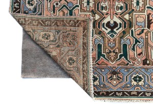 Semi Antique Brown Floral 5X10 Distressed Vintage Oriental Rug