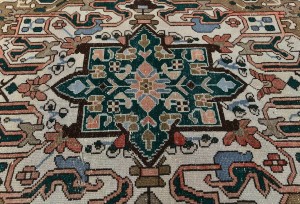 Semi Antique Brown Floral 5X10 Distressed Vintage Oriental Rug
