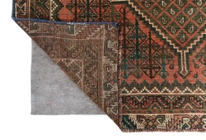 Semi Antique Tribal Rusty Red 5X8 Distressed Vintage Oriental Rug