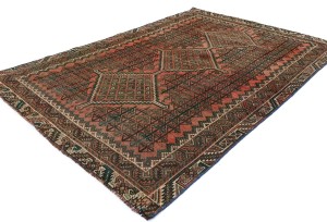 Semi Antique Tribal Rusty Red 5X8 Distressed Vintage Oriental Rug