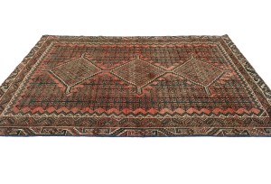 Semi Antique Tribal Rusty Red 5X8 Distressed Vintage Oriental Rug