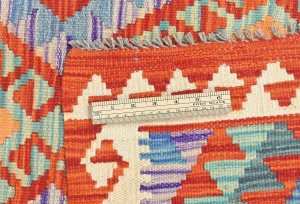 Multicolored Geometric Reversible 3X13 Kilim Oriental Runner Rug