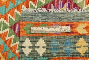 Multicolored Geometric Reversible 3X13 Kilim Oriental Runner Rug