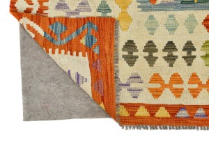 Multicolored Geometric Reversible 10X13 Kilim Oriental Rug