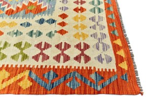 Multicolored Geometric Reversible 10X13 Kilim Oriental Rug