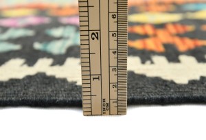 Multicolored Geometric Reversible 10X13 Kilim Oriental Rug