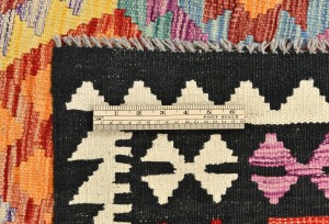 Multicolored Geometric Reversible 10X13 Kilim Oriental Rug