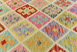 Multicolored Geometric Reversible 12X16 Kilim Oriental Rug