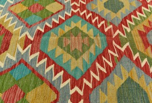 Multicolored Geometric Reversible 11X16 Kilim Oriental Rug