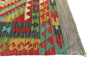 Multicolored Geometric Reversible 11X16 Kilim Oriental Rug