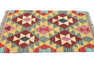 Multicolored Geometric Reversible 2X3 Kilim Oriental Rug