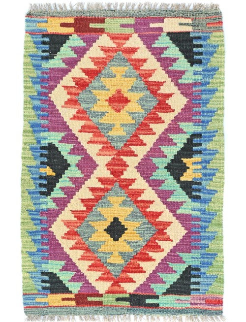 Multicolored Geometric Reversible 2X3 Kilim Oriental Rug