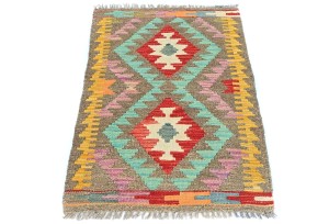 Multicolored Geometric Reversible 2X3 Kilim Oriental Rug
