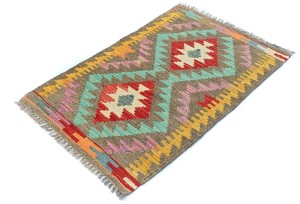 Multicolored Geometric Reversible 2X3 Kilim Oriental Rug