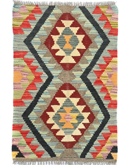 Multicolored Geometric Reversible 2X3 Kilim Oriental Rug