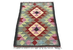 Multicolored Geometric Reversible 2X3 Kilim Oriental Rug