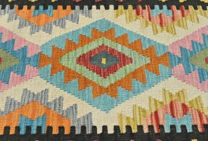 Multicolored Geometric Reversible 3X5 Kilim Oriental Rug