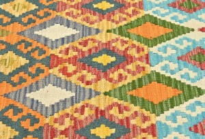 Multicolored Geometric Reversible 3X5 Kilim Oriental Rug