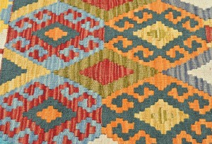 Multicolored Geometric Reversible 3X5 Kilim Oriental Rug