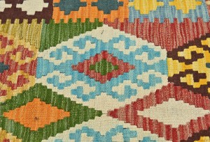 Multicolored Geometric Reversible 3X5 Kilim Oriental Rug