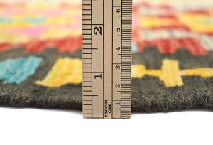 Multicolored Geometric Reversible 3X5 Kilim Oriental Rug
