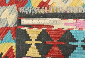 Multicolored Geometric Reversible 3X5 Kilim Oriental Rug