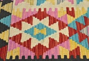 Multicolored Geometric Reversible 3X5 Kilim Oriental Rug