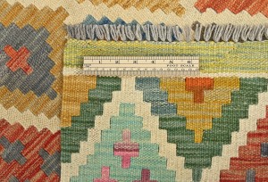 Multicolored Geometric Reversible 3X5 Kilim Oriental Rug