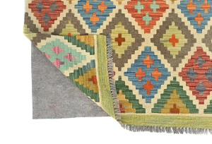 Multicolored Geometric Reversible 3X5 Kilim Oriental Rug