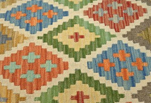 Multicolored Geometric Reversible 3X5 Kilim Oriental Rug